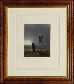 Property of a Long Island Collector - Bodmer, Idols of the Mandan Indians. Tab. 25