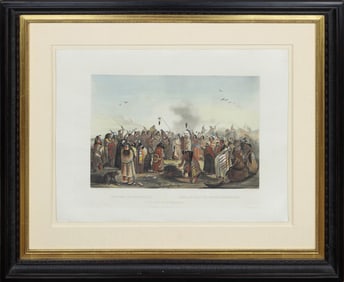 Property of a Long Island Collector - Bodmer, Scalp Dance of the Minatarres, Tab 27