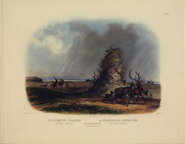 Property of a Long Island Collector - Bodmer, The Elkhorn Pyramid on the upper Missouri, Vig. 21