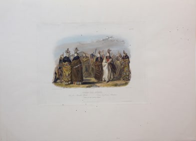 Property of a Long Island Collector - Bodmer, Ptihn-Tak-Ochata, Dance of the Mandan Women, Vig., 28
