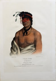 Property of a Long Island Collector - McKenney & Hall, Wesh Cubb or the Sweet, a Chippeway Chief