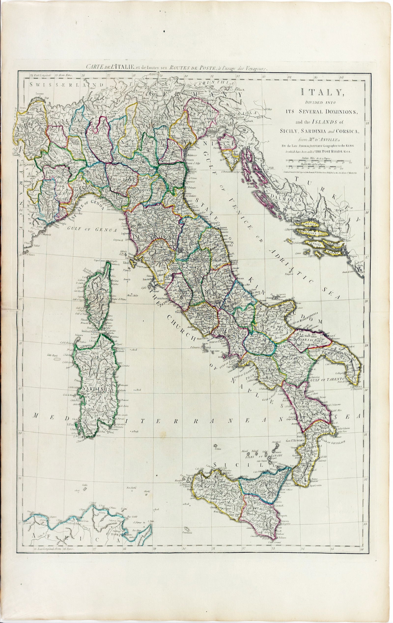 Kitchin / Jefferys Map of Italy (1 of 1)