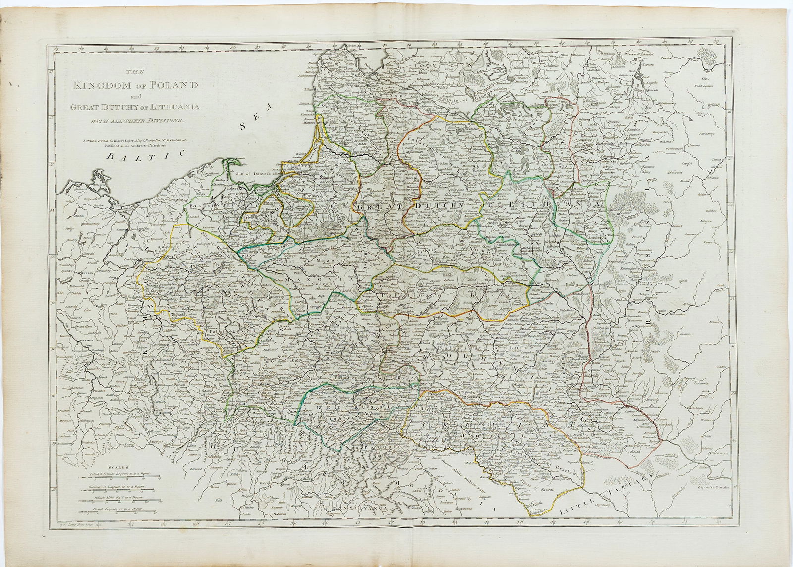 Kitchin / Jefferys Map ofthe Kingdom of Poland and Duchy of Lithuania (1 of 1)
