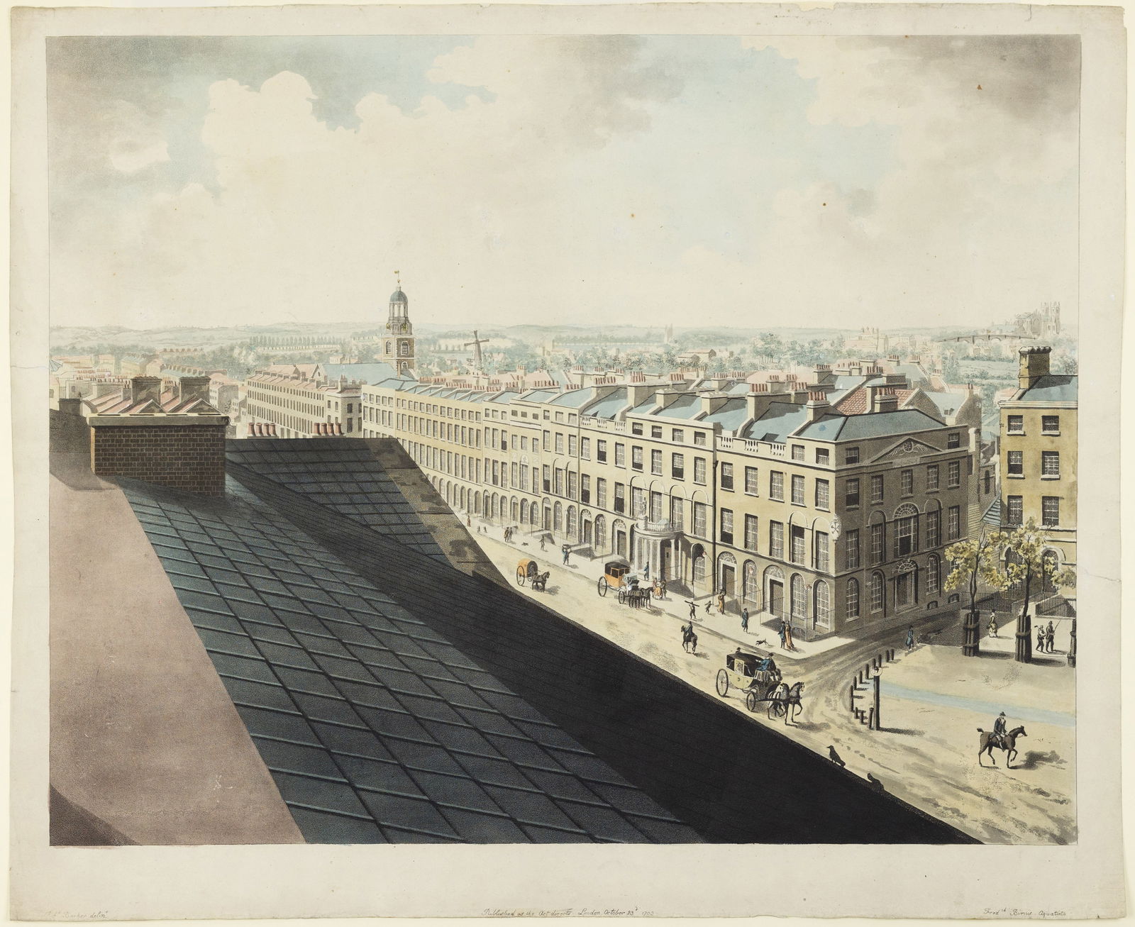 Barker / Birnie View of London from the Roof of the Albion Mills 1792 (1 of 2)