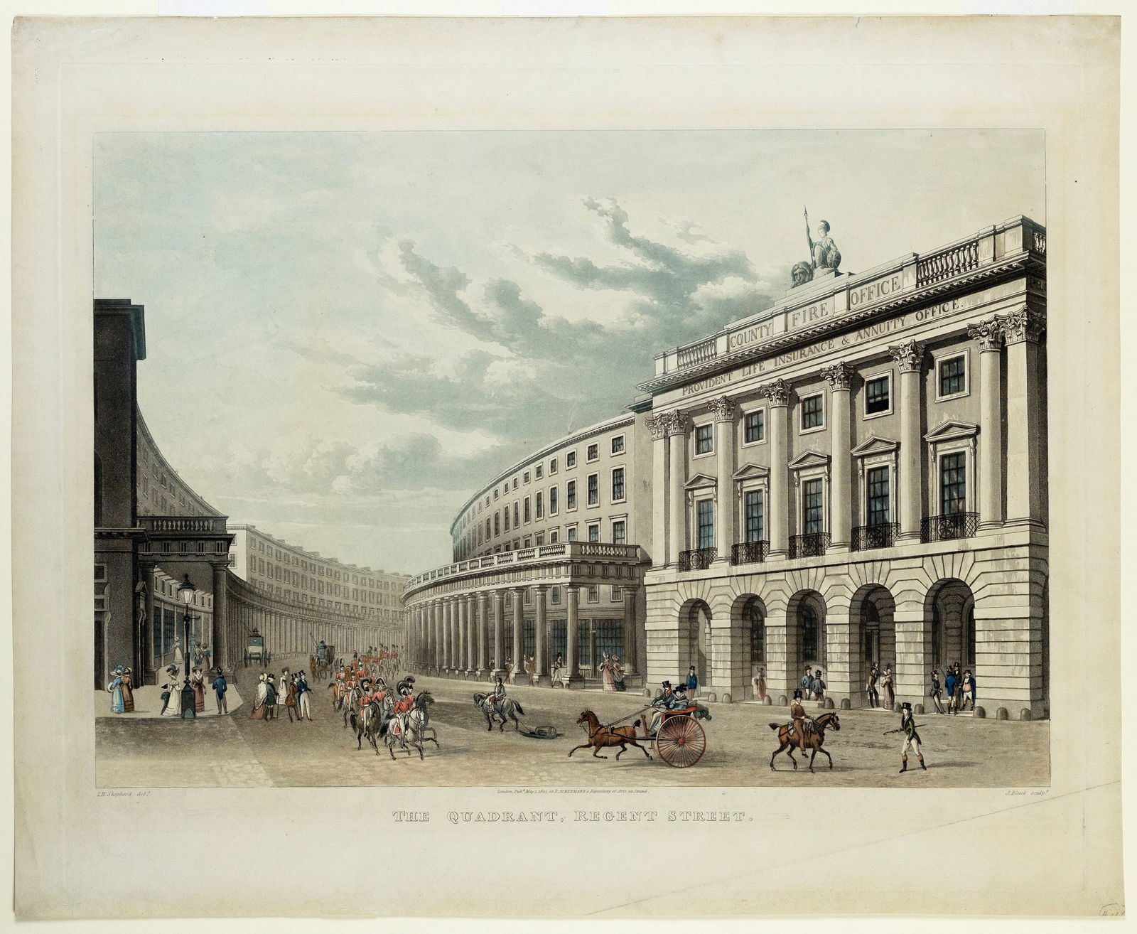 Shepard's Engraving of London at The Quadrant, Regent Street (1 of 1)