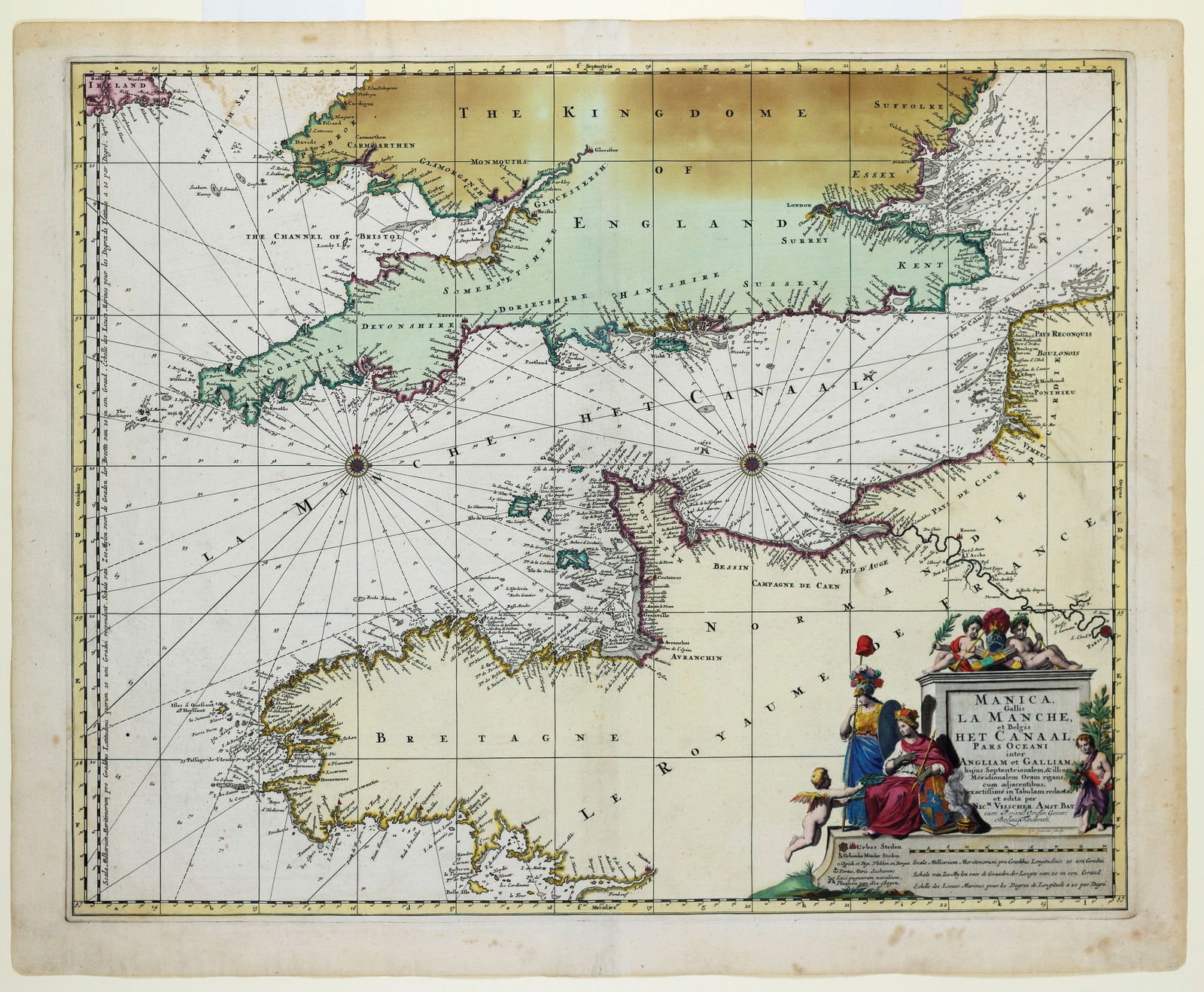 Visscher Map of the English Channel (1 of 1)