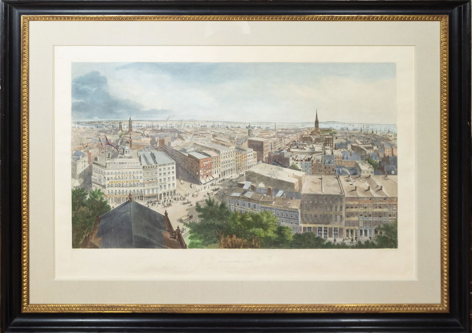 Papprill's Extraordinary Aquatint View of Manhattan from the Steeple of St. Paul's Church (1 of 1)