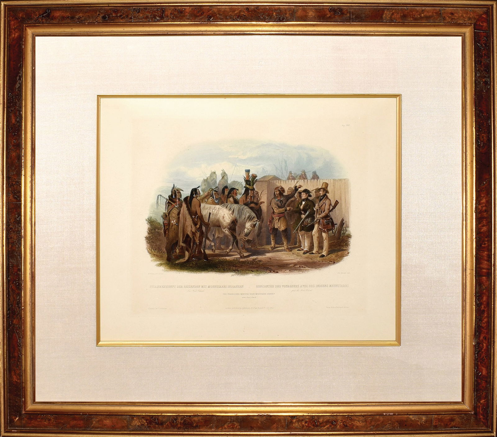 Property of a Nebraska Lady - Bodmer, The Travellers meeting with Minatarre Indians, Vig. 26 (1 of 1)