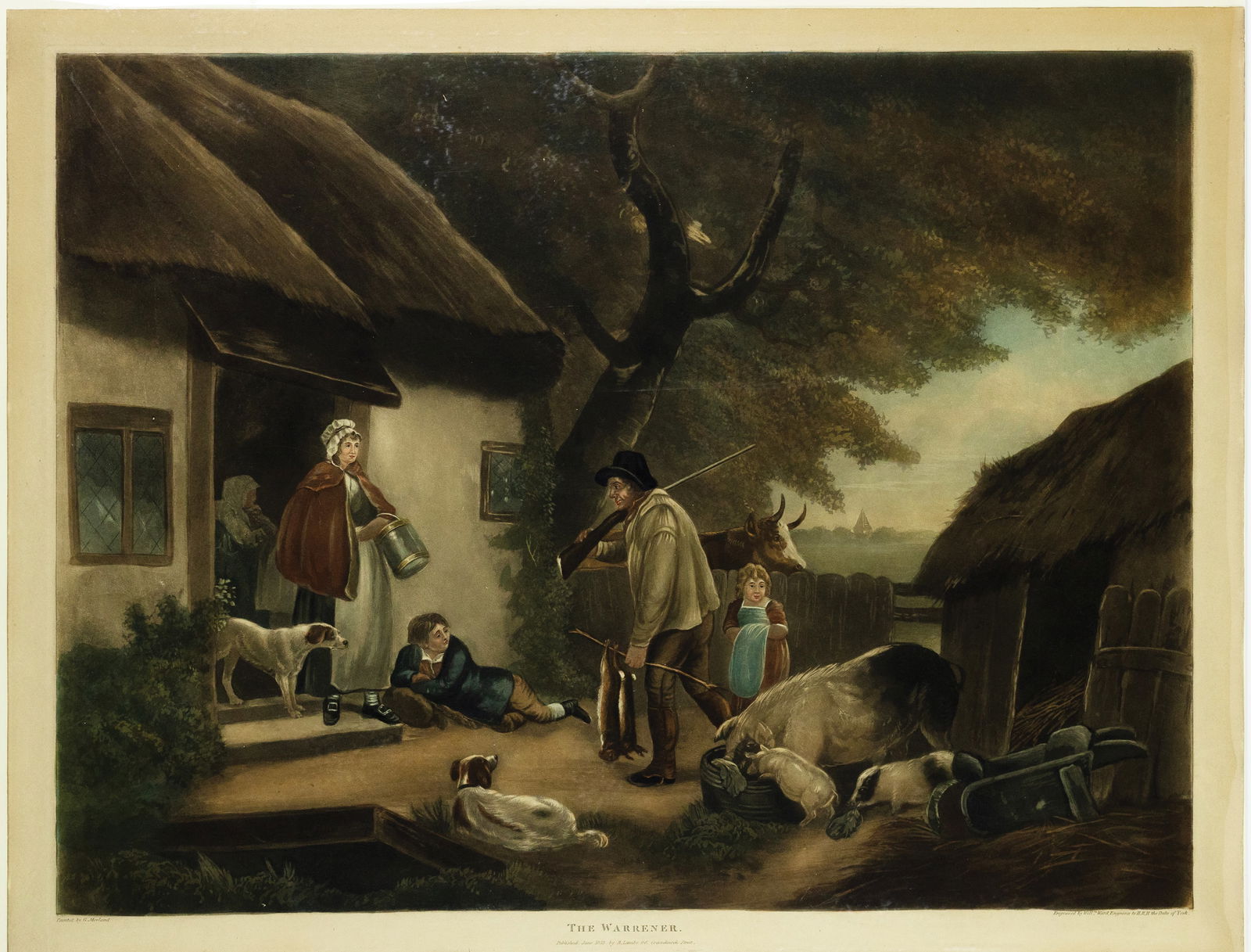 George Morland Engraving, The Warrener (1 of 1)