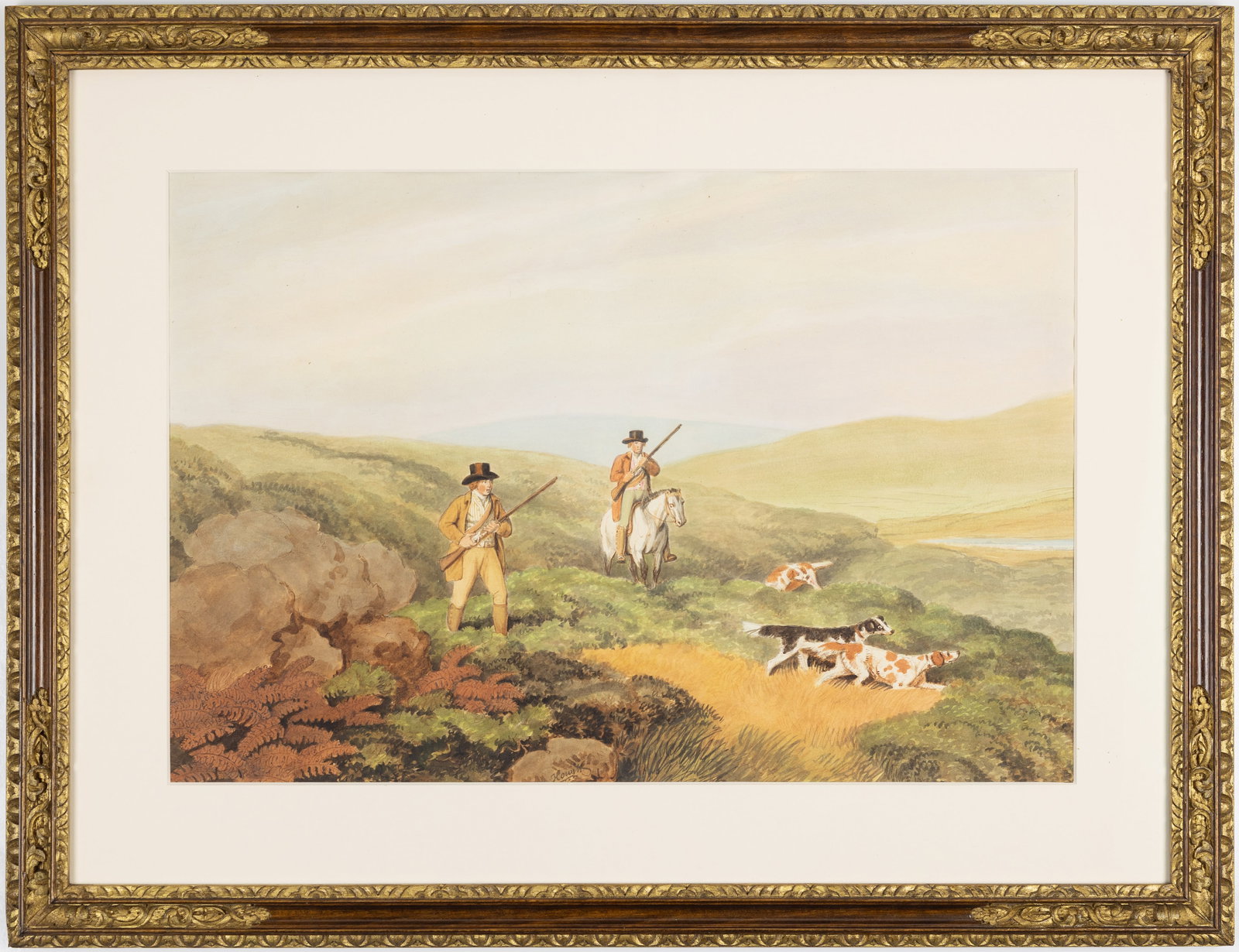 Samuel Howitt Original Watercolor for Edward Orme's British Field Sports - Grouse Shooting (1 of 1)