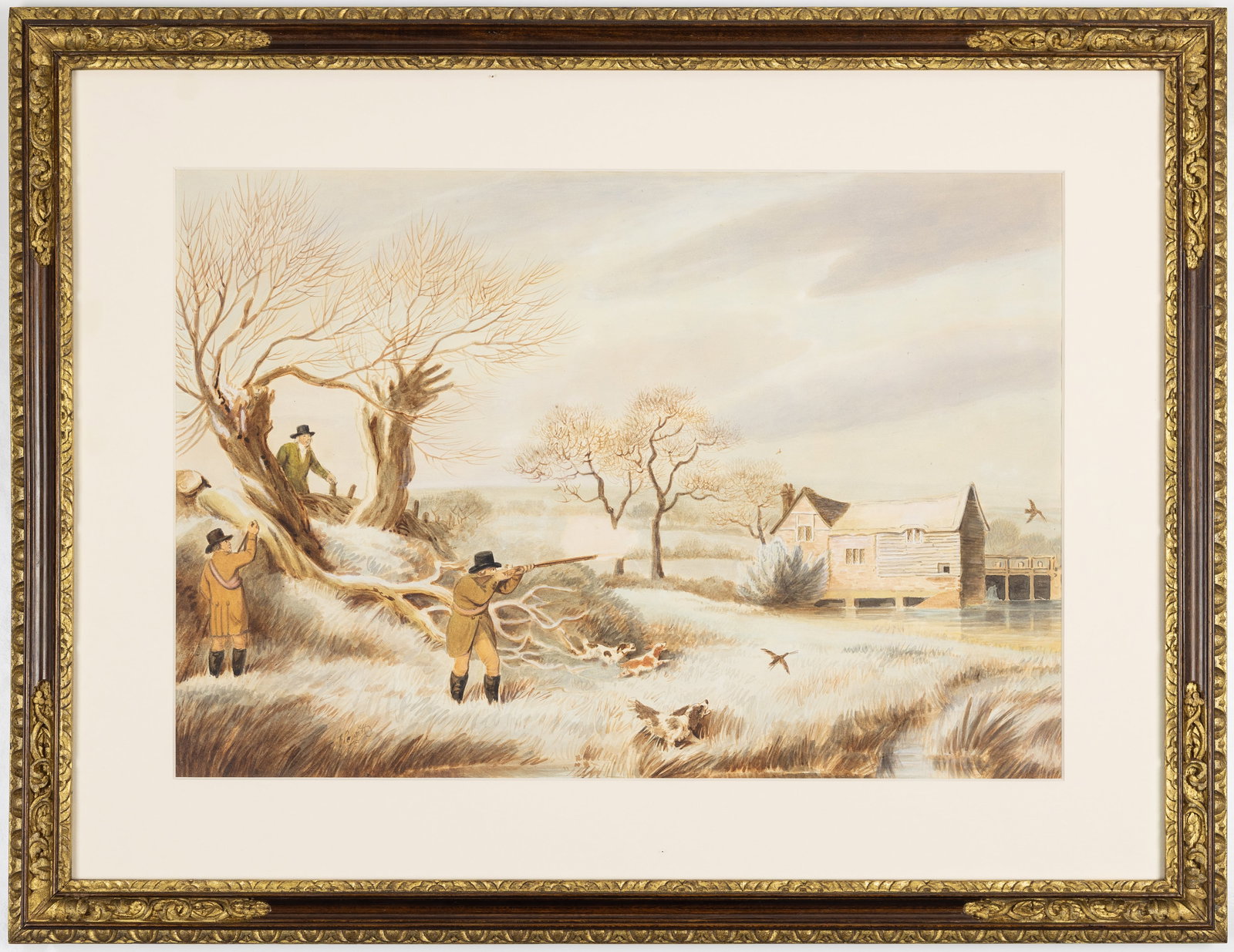 Samuel Howitt Original Watercolor for Edward Orme's British Field Sports - Snipe Shooting (1 of 1)