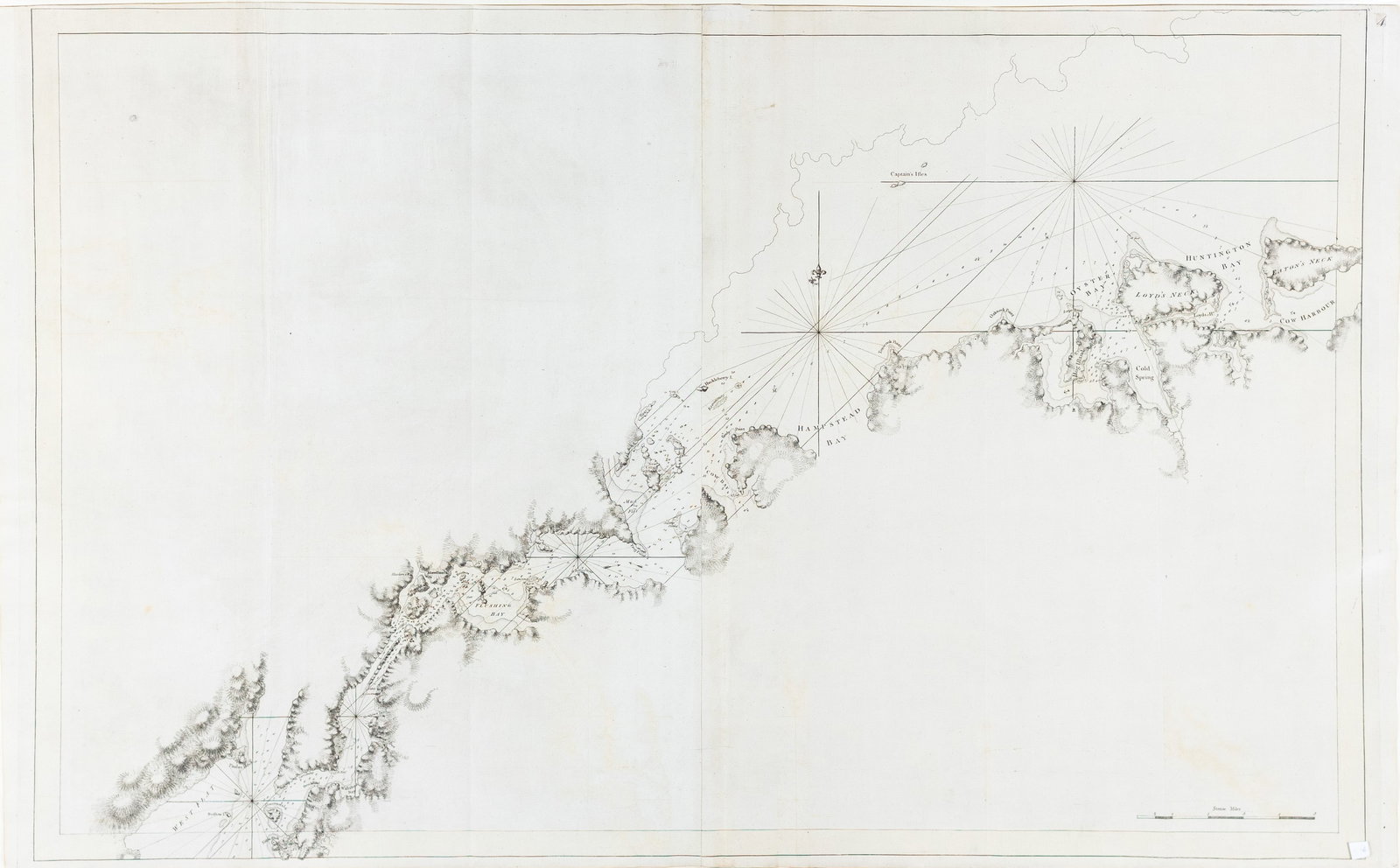 Des Barres Map of the North Shore of Long Island naming Oyster Bay. (1 of 1)