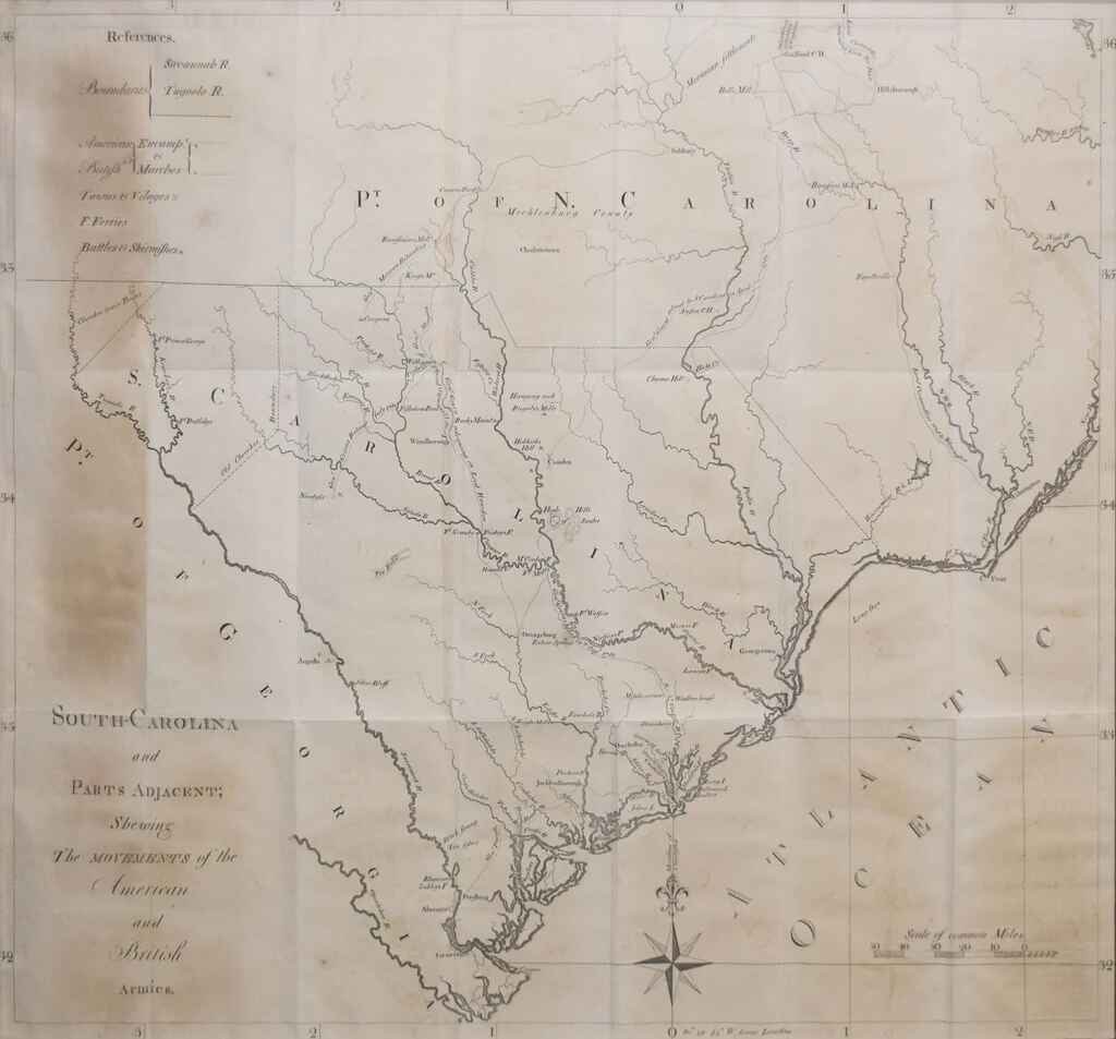 Ramsay's Premier Map of South Carolina during the Revolution & The First American made map of South (1 of 1)