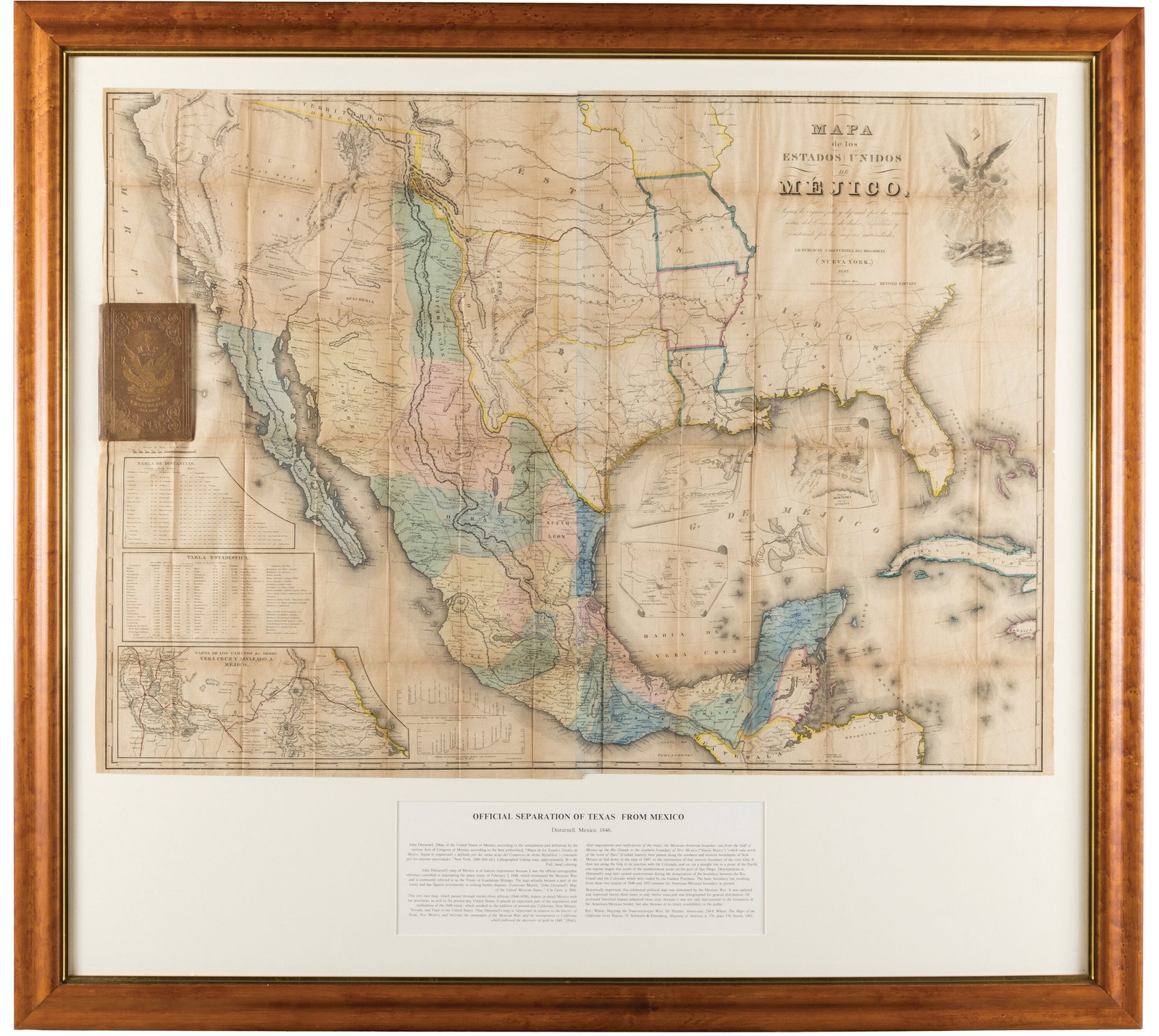 Disturnell's Mapa de los Estados Unidos de Mejico - 12th Edition, One of the Most Important Maps in (1 of 1)