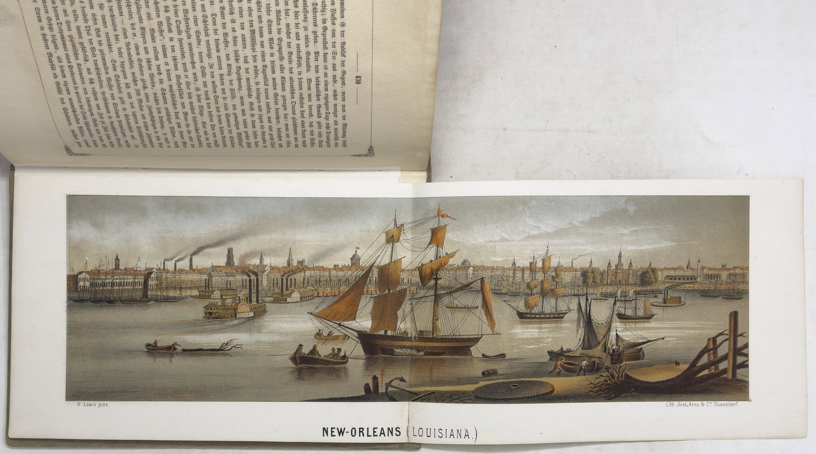 Henry Lewis' Das illustrirte Mississippithal - The Best Portraits of Maritime Commerce Along the: LEWIS, H[enry] (1819–1904); trans. George B. Douglas. Das illustrirte Mississippithal, dargestellet in 80 nach der Natur aufgenommenen Ansichten vom Wasserfalle zu St. Anthony an bis zum Golf von Me