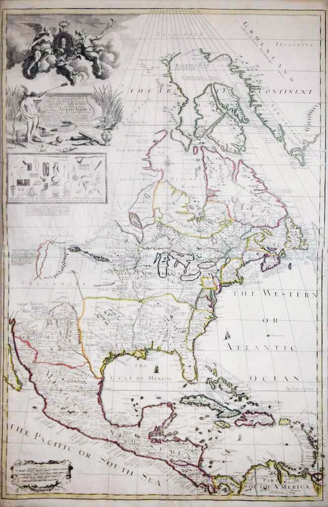 George Willdey's Map of North America - Exceptionally rare map of North America, known as "The (1 of 1)