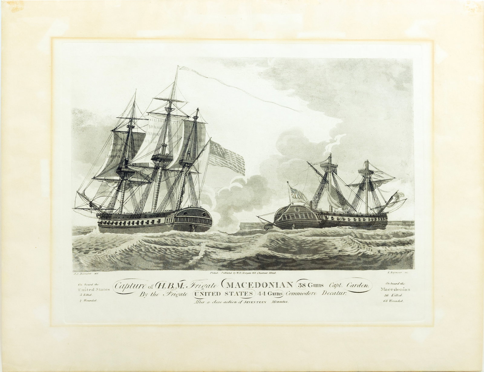 Barralet's Engraving of the Capture of H. B. M. Frigate Macedonian by Commodore Decatur (1 of 1)