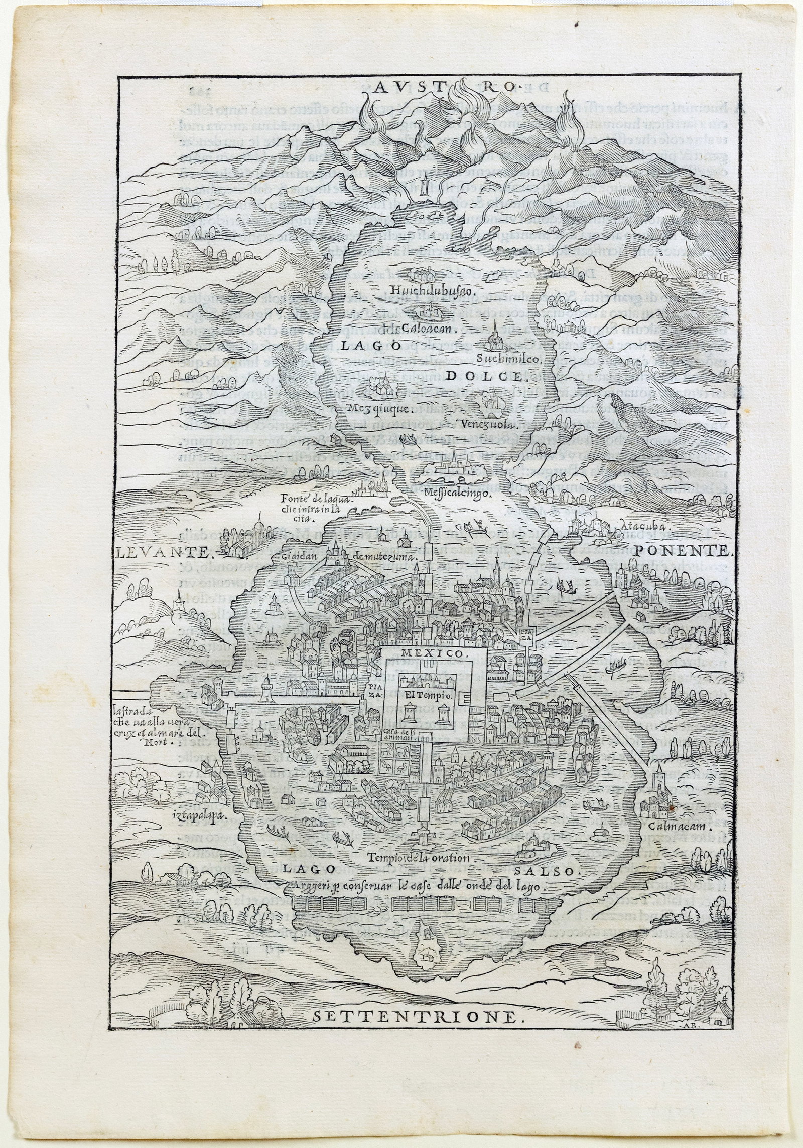 Ramusio's early woodcut map of Mexico City (1 of 1)