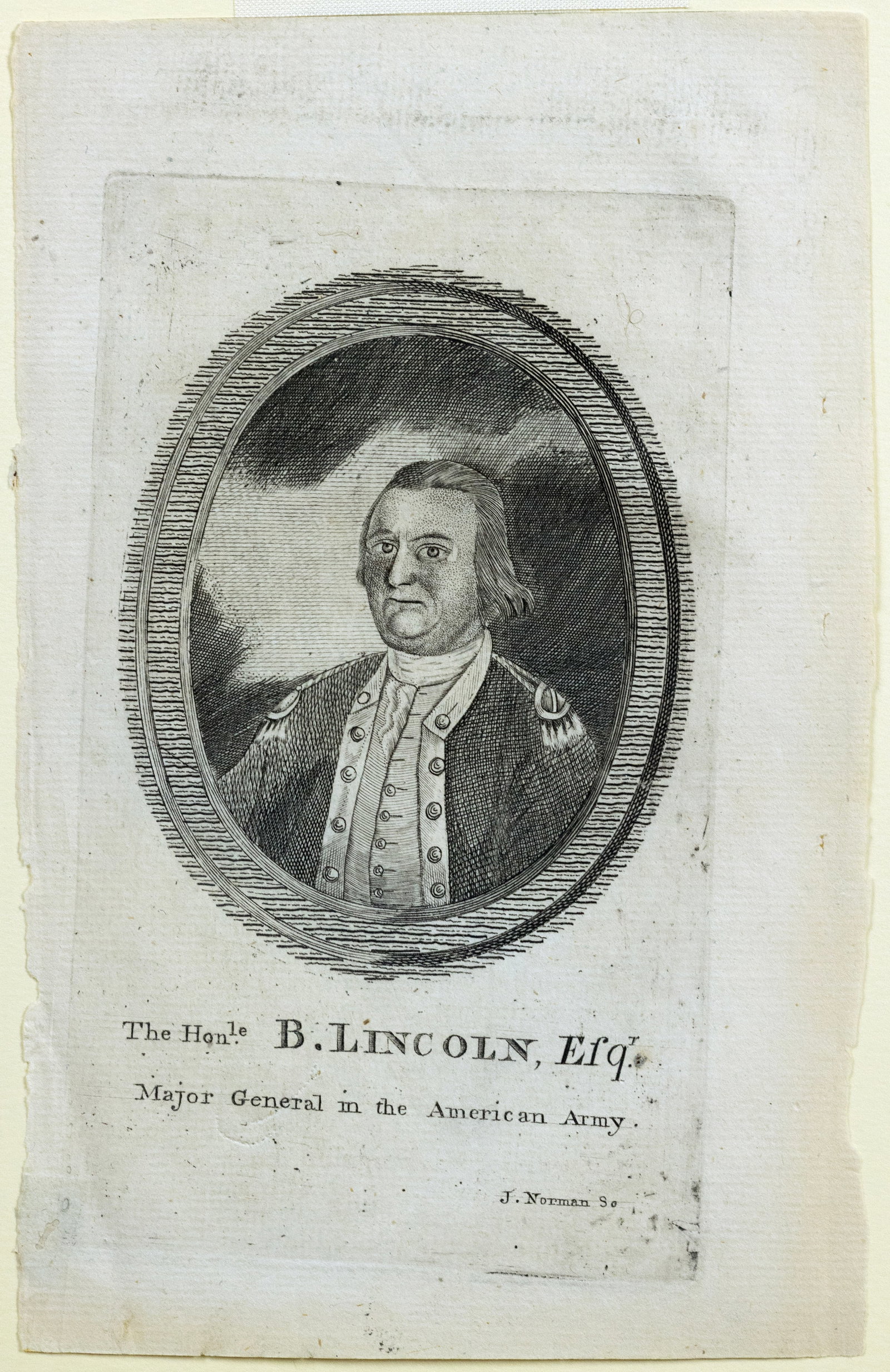 Engraving of General Ben Lincoln, Major General in the American Army (1 of 1)