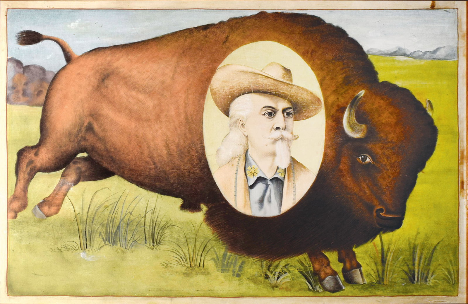 A Lovely Watercolor Sketch for one Buffalo Bill?s Wild West Advertisements. (1 of 16)