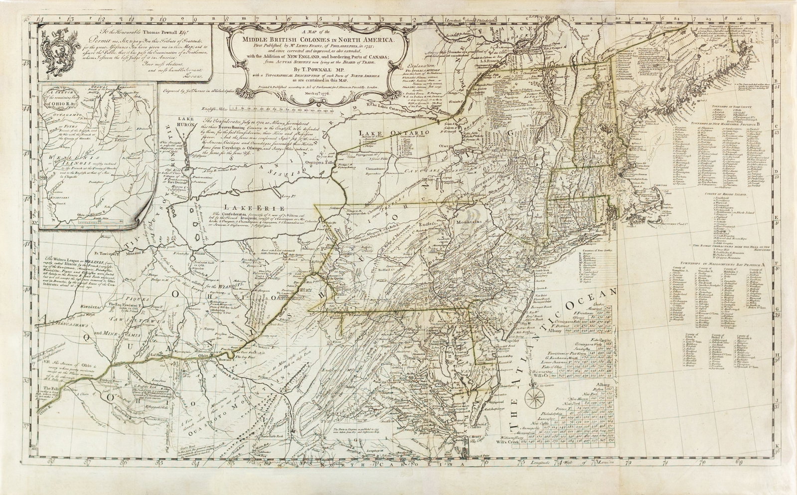 Pownall's A Map of the Middle British Colonies, 1776 (1 of 1)
