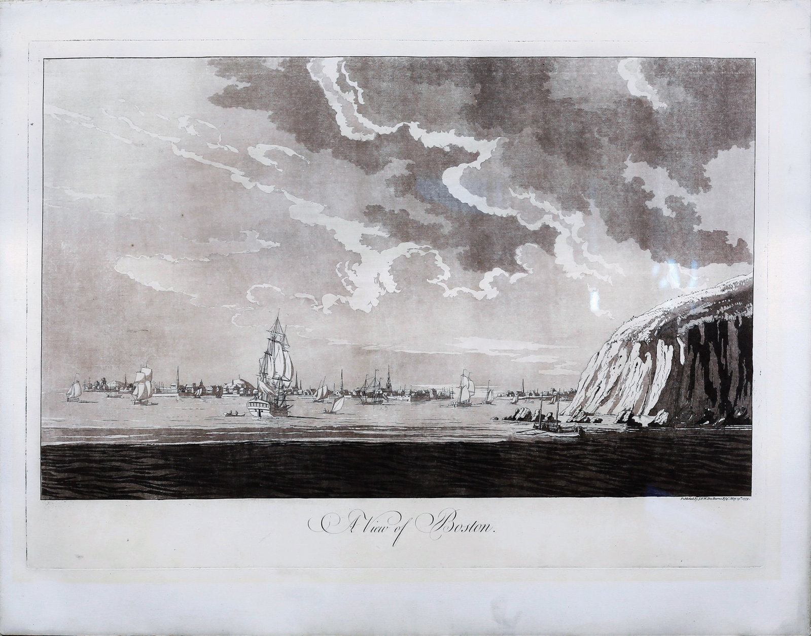 Des Barre's View of Boston, MA- This is the finest depiction of Boston from the eighteenth century (1 of 2)