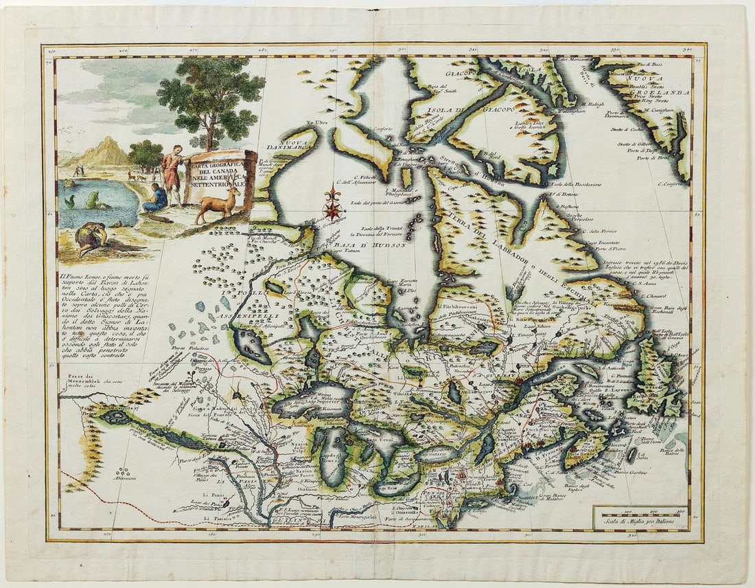 Zatta's Italian Engraved Map of North America and Canada, 1778 (1 of 1)
