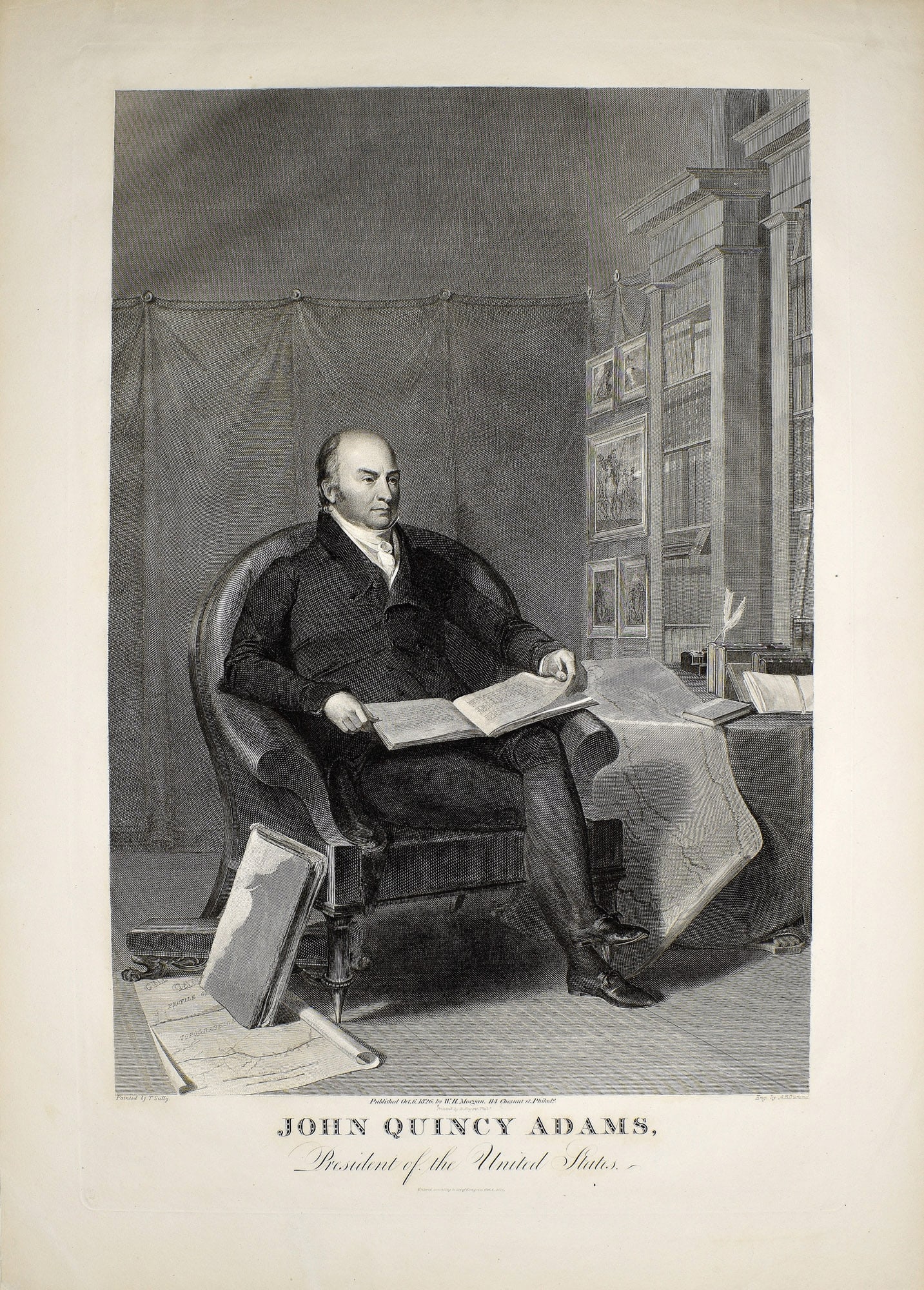 Asher Durand Engraving of John Quincy Adams, President of the United States (1 of 1)