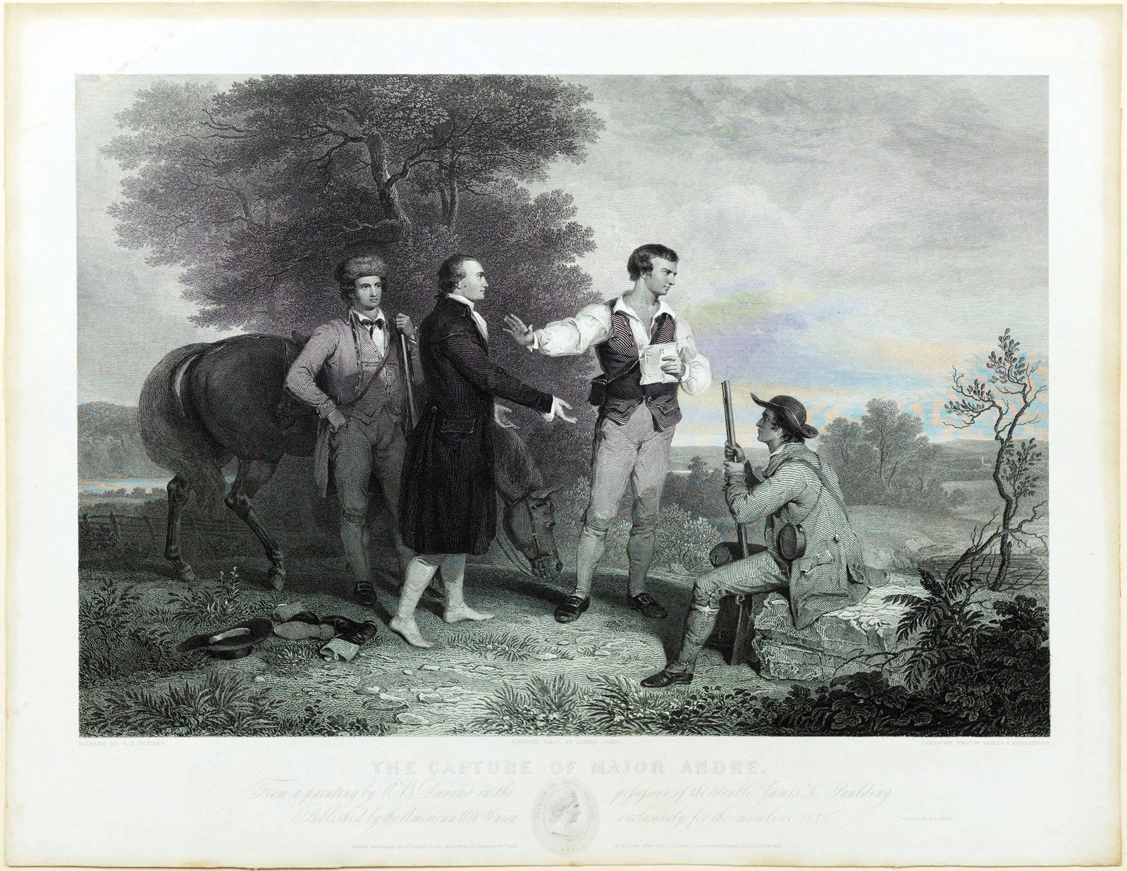Asher Durand Engraving of The Capture of Major Andre (1 of 1)