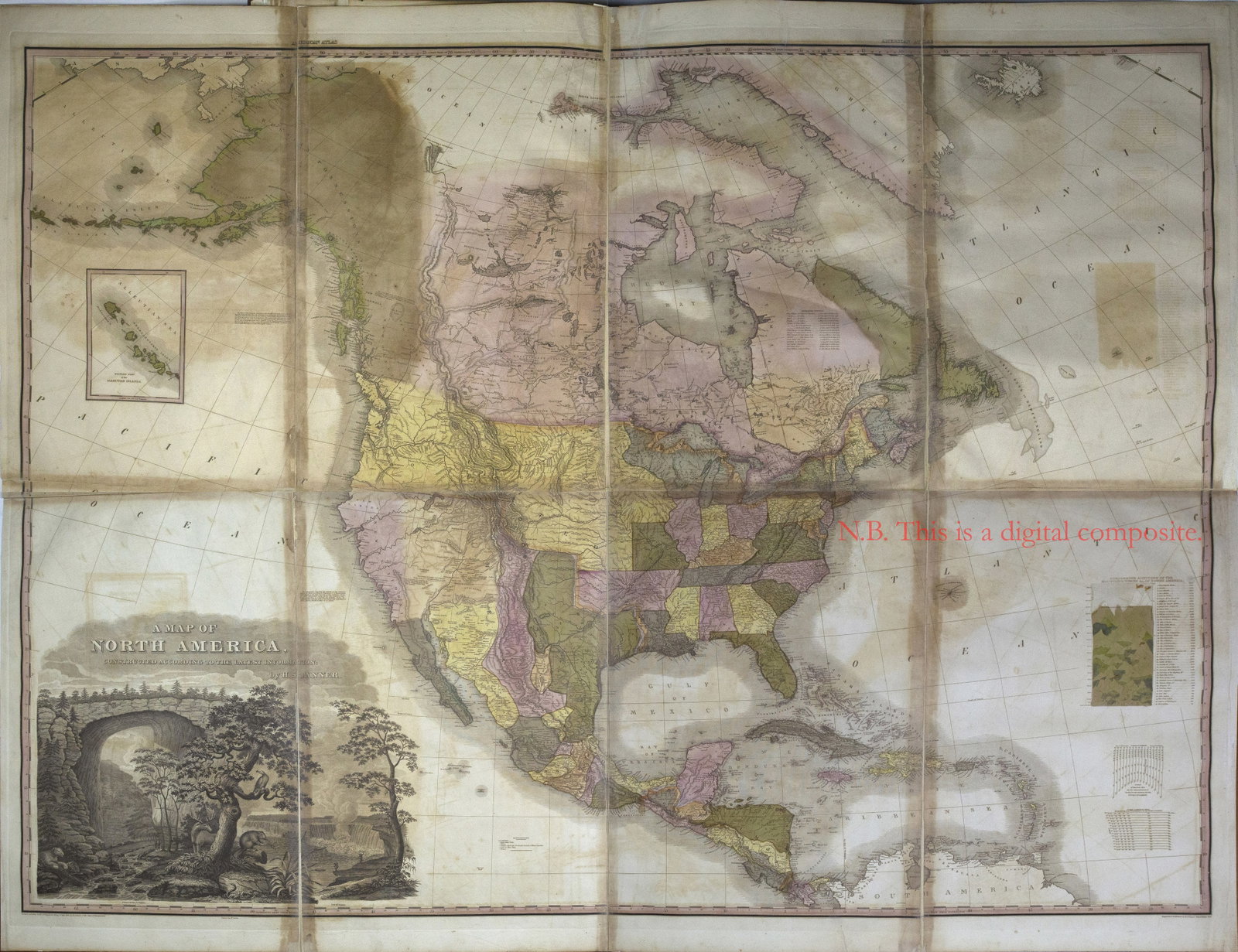 Henry Tanner's New American Atlas, 1823 - With Congressional Provenance: TANNER, Henry S. (1786–1858). A New American Atlas containing maps of the Several States of the North American Union. Projected and drawn on a Uniform Scale from Documents found in the public Office