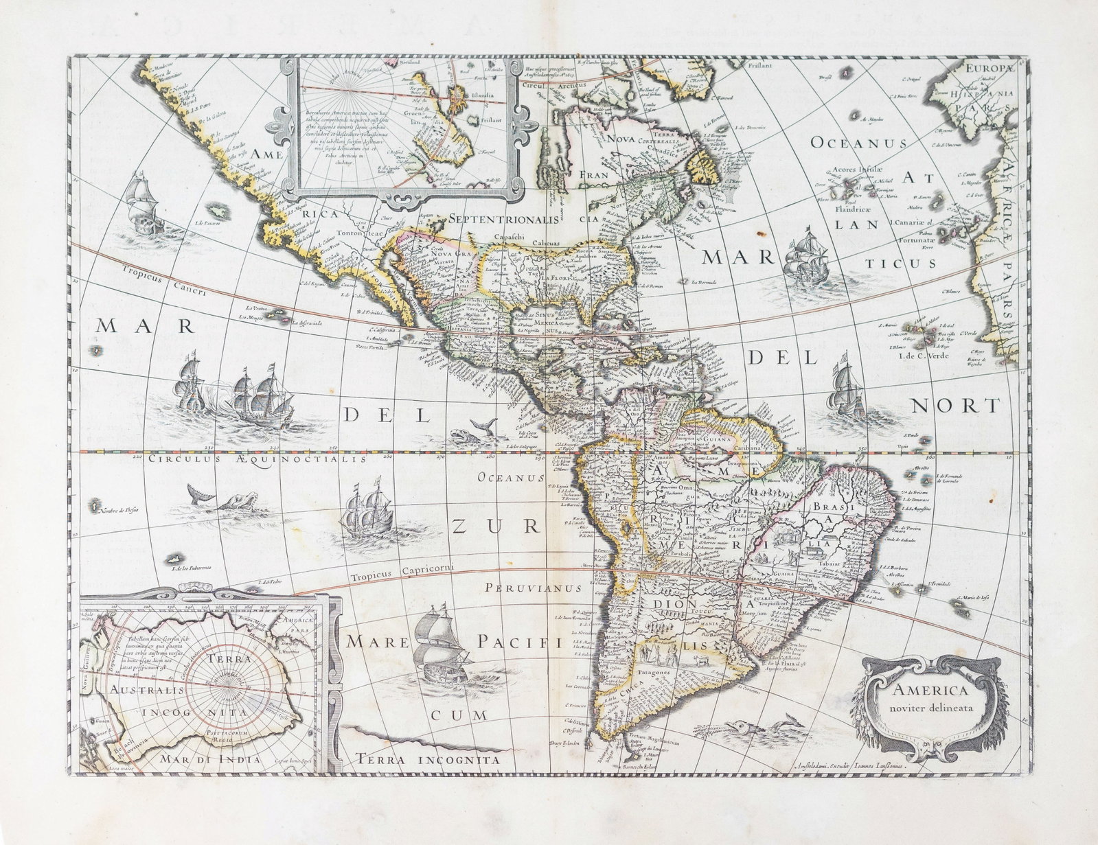 Jan Jansson's Engraved map of the Americas (1 of 1)