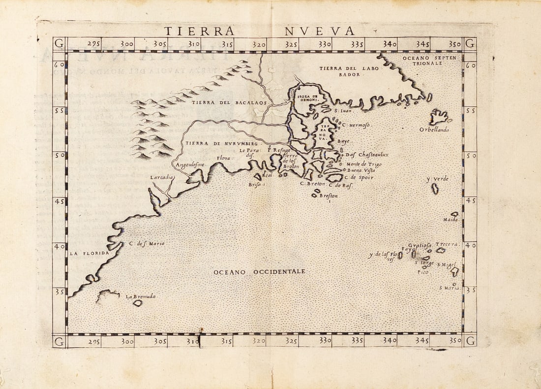 Ruscelli's Map of the New World, 1561 - After Gastaldi (1 of 1)