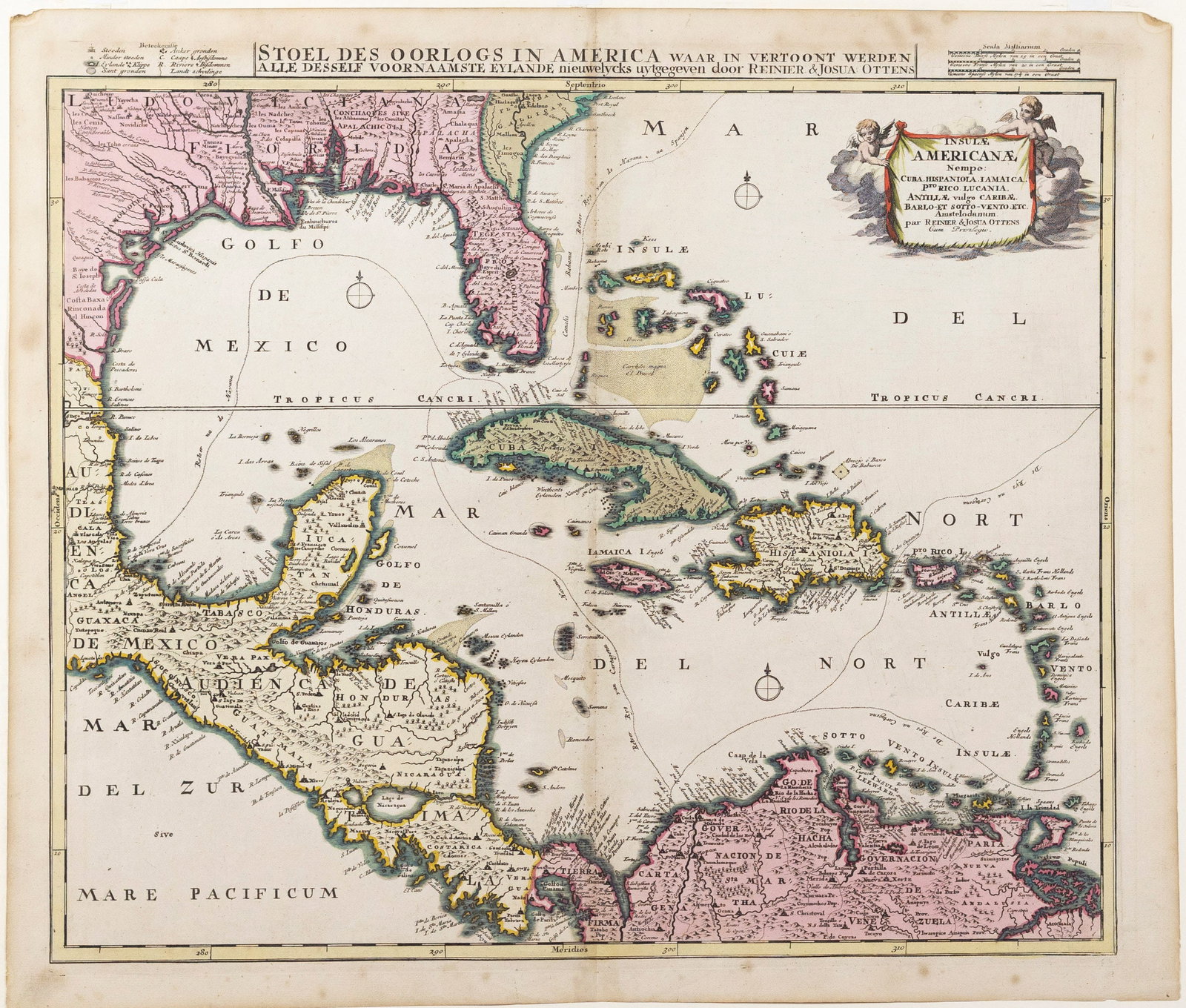 Ottens Map of the Carribean Islands of the Americas (1 of 1)