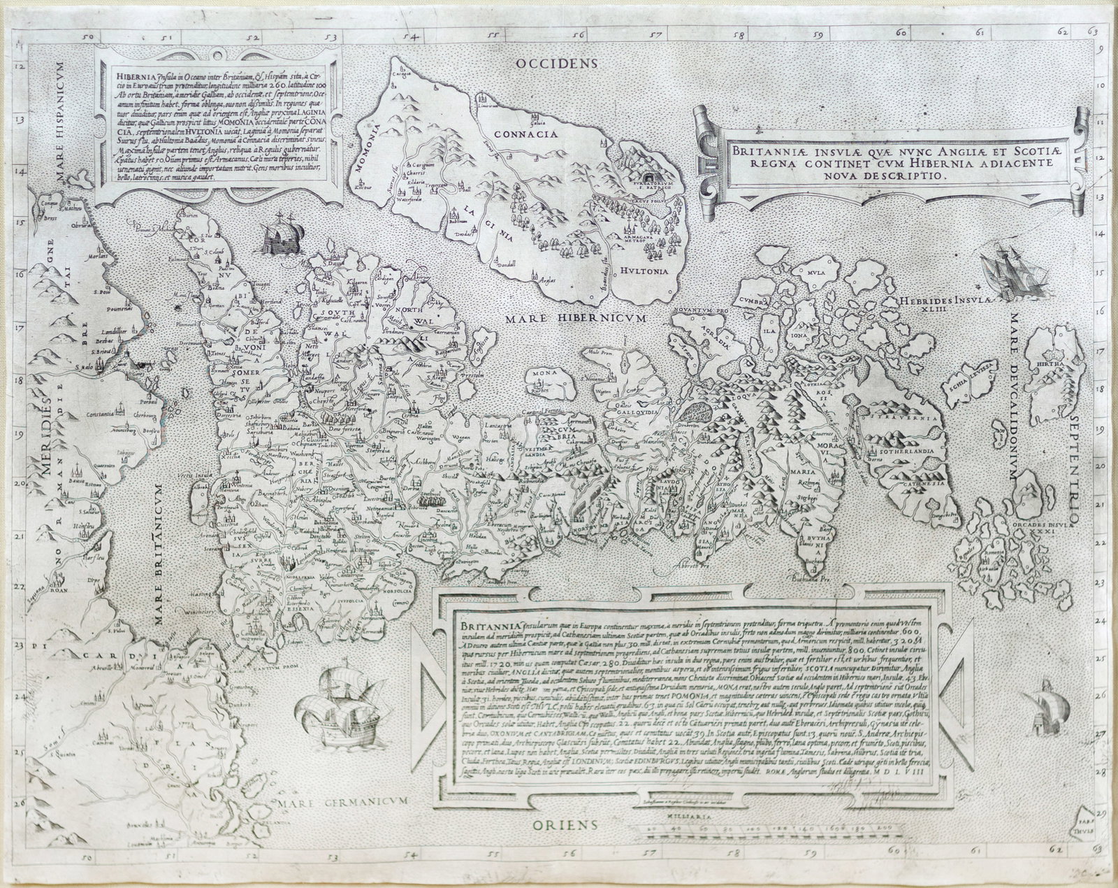 George Lily's Map of the British Isles, First Truly Modern Map of the British Isles (1 of 2)