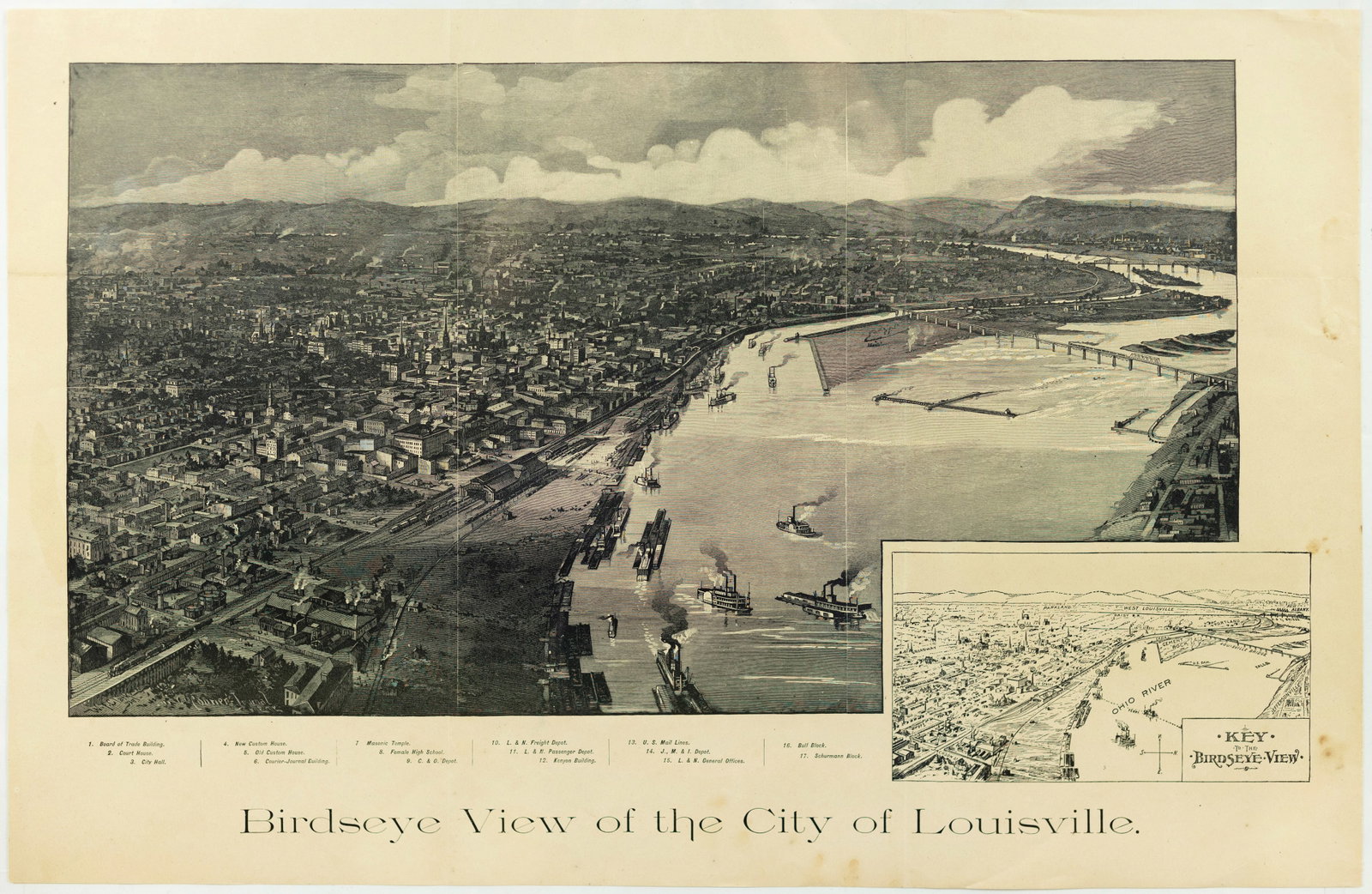 Clark's Birdseye View of the City of Louisville, 1883 (1 of 1)