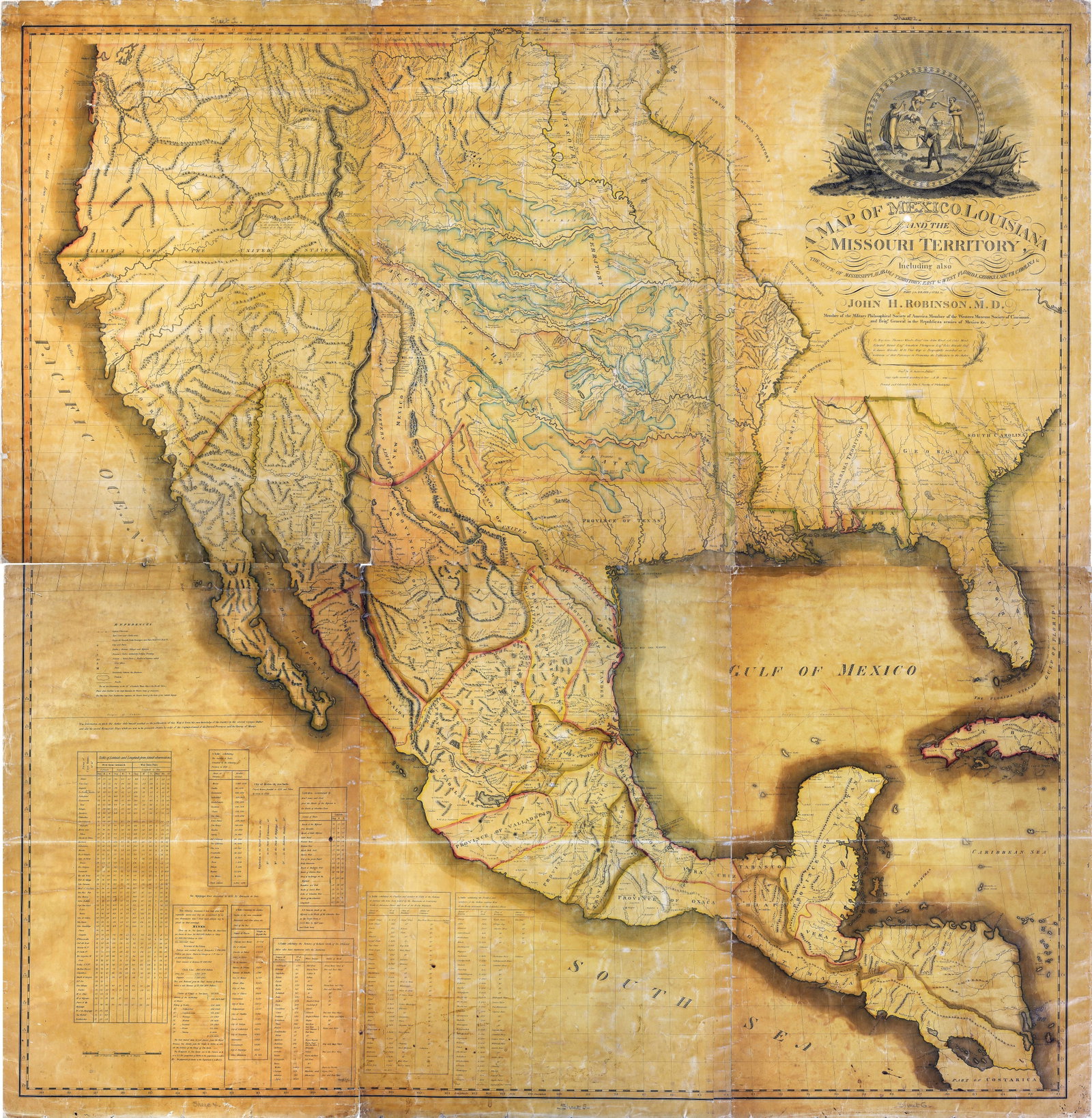 John Robinson's Map of Mexico, Louisiana and Missouri with Library of Congress & Streeter Provenance (1 of 1)