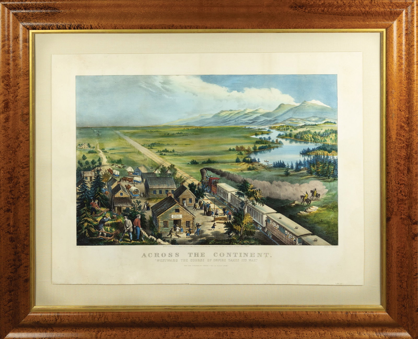 Currier & Ives Lithograph, Across the Continent (1 of 2)