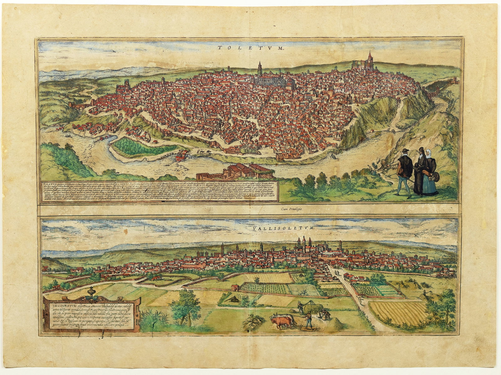 Braun & Hogenberg City View, Toledo, Spain & Valladolid, Spain (1 of 1)