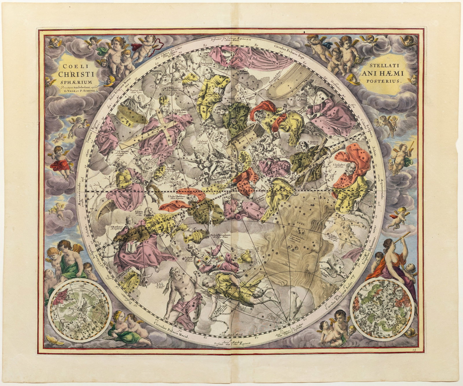 Cellarius Celestial Map, Coeli Stellati Christiani [Christian Imagery] (1 of 1)
