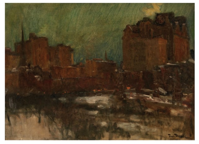 Lewis E. Herzog Singed Oil of Central Park, New York City (1 of 1)