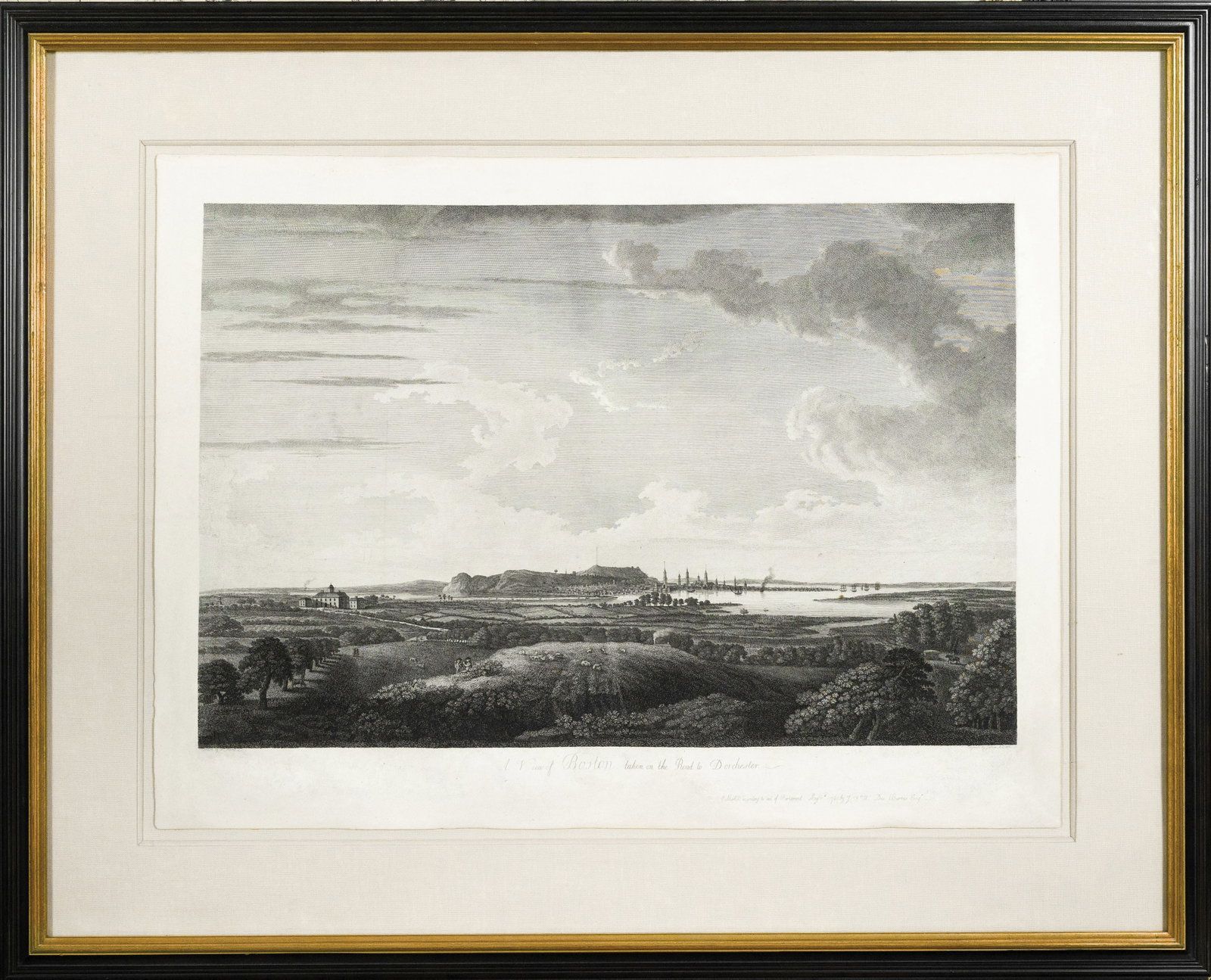 Des Barres, Pierie & Newton View of Boston taken on the road to Dorchester - Finest 18th Century (1 of 1)
