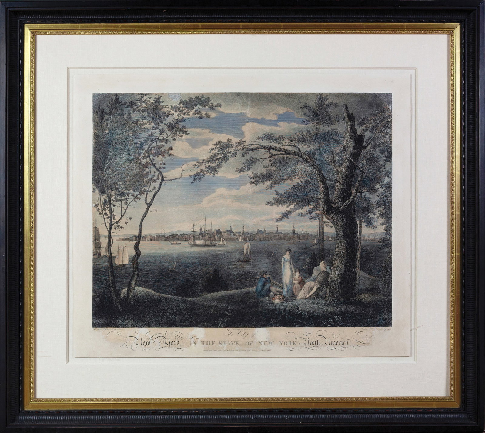 Seymour and Birch engraving of City of New York in the State of New York (1 of 2)