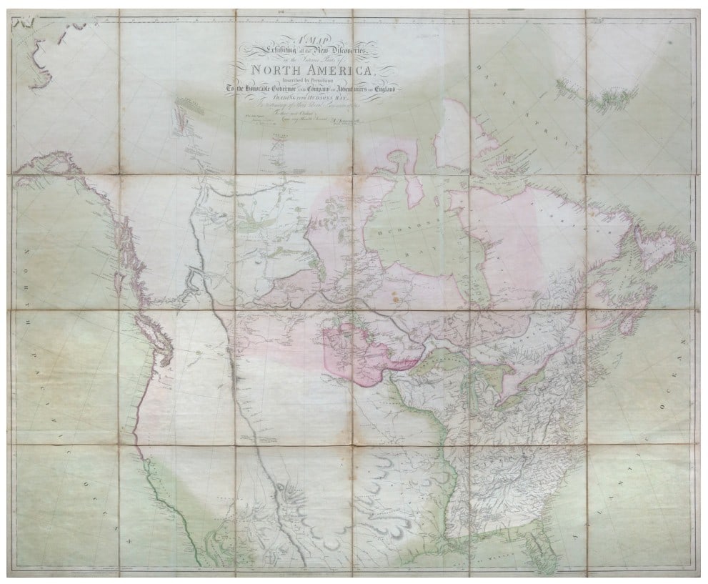 THE HECKROTTE COPY of Arrowsmith's map of North America 1795 (1811) (1 of 3)