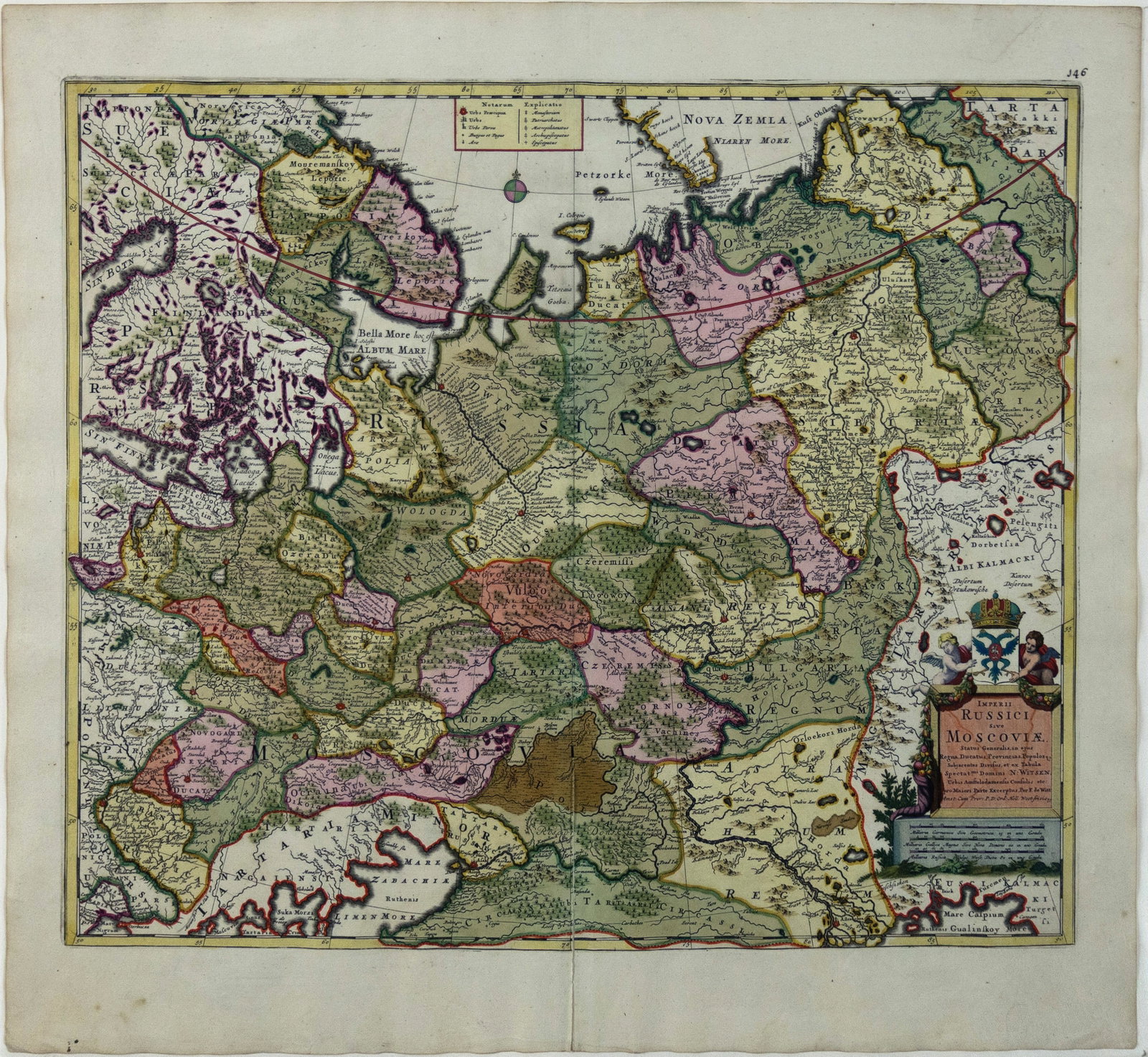 De Wit's engraved map of Imperii Russici sive Moscoviae (1 of 1)