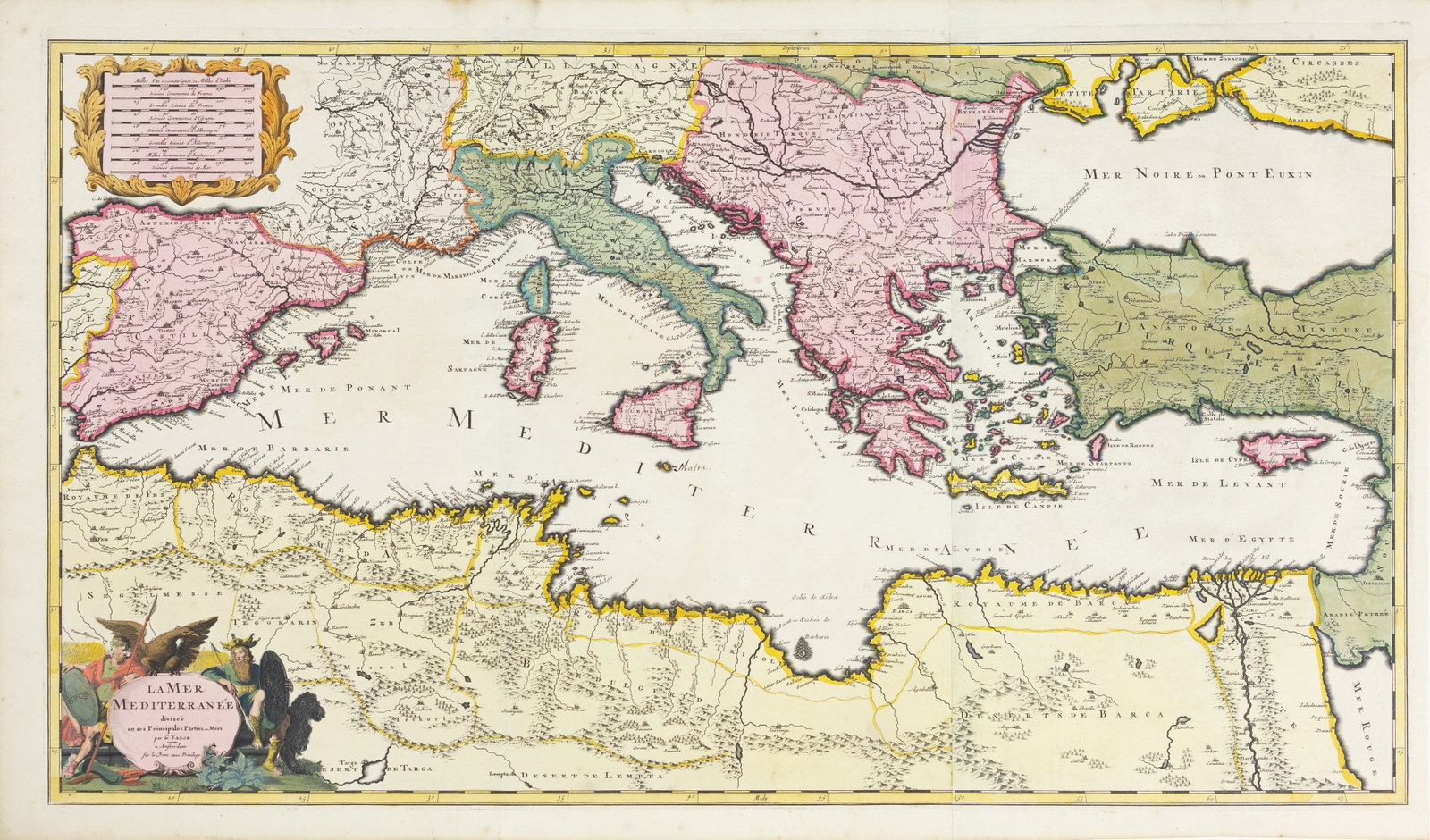 Valck engraved map of La Mer Mediterranee (1 of 1)