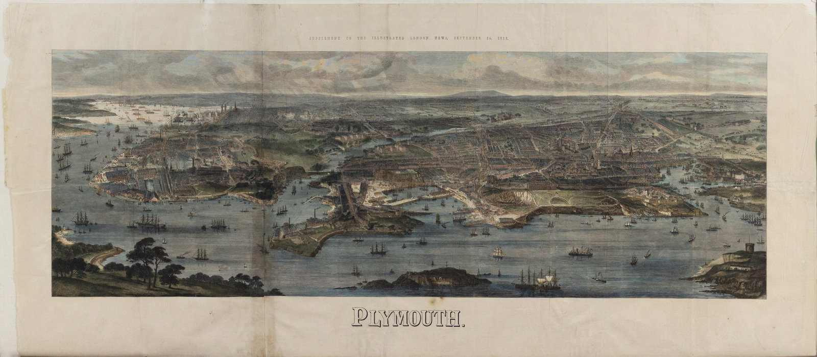 Bird's Eye View of Plymouth, Devon England (1 of 1)