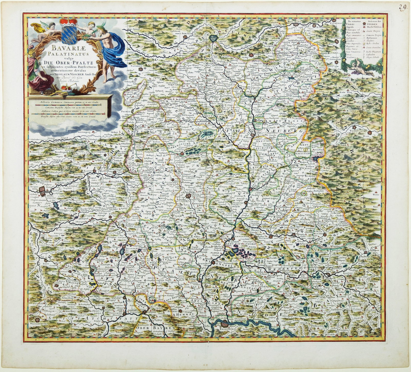 Visscher engraved map, with exceptional color by Van Santen - [Bavaria, Germany] (1 of 1)