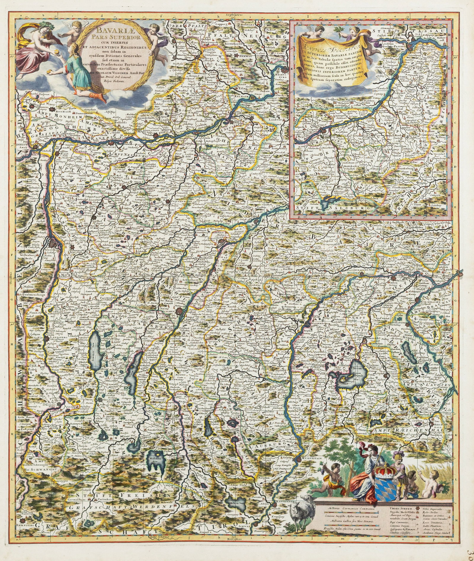Visscher engraved map, with exceptional color by Van Santen - [Northern Bavaria, Germany] (1 of 1)