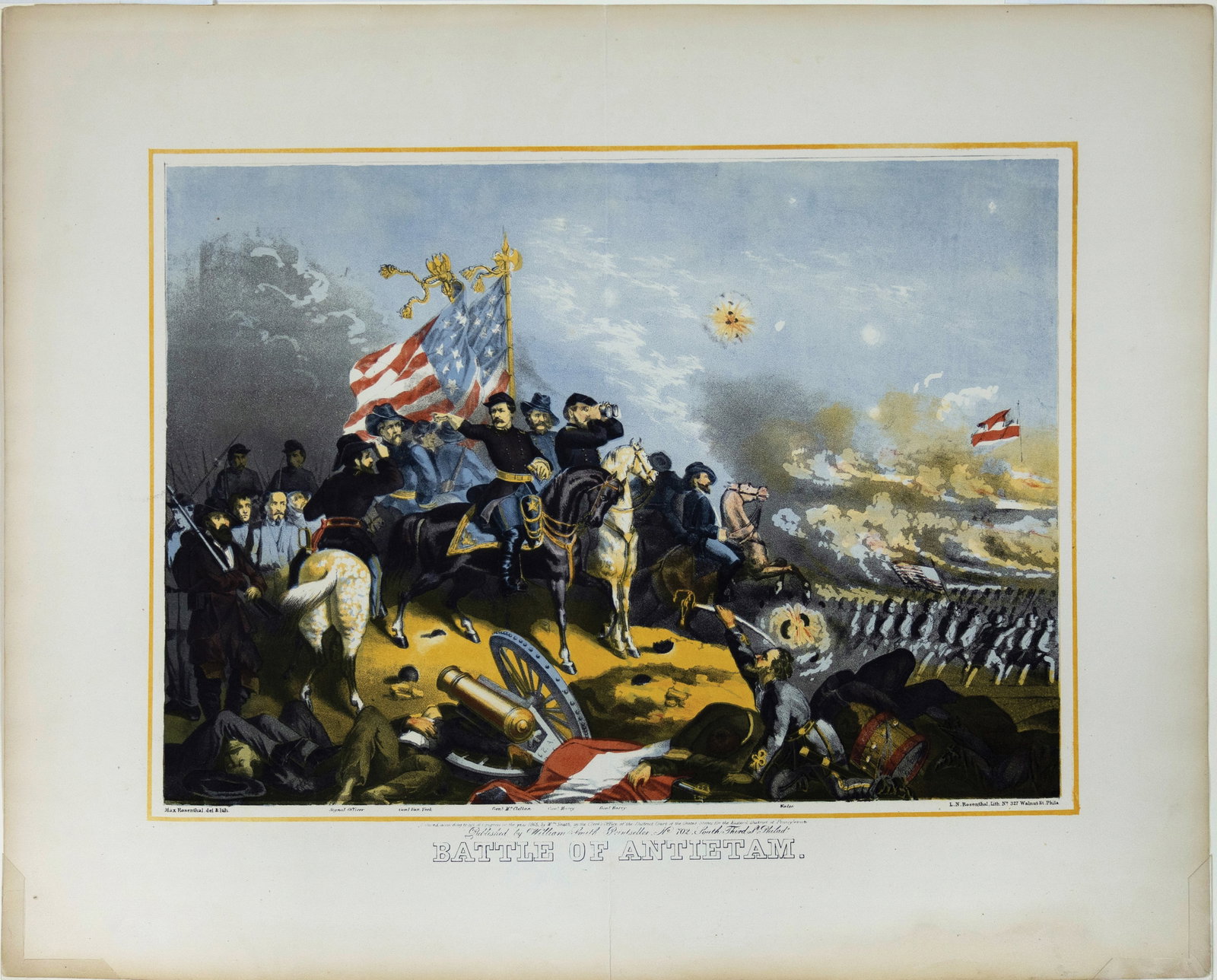 Rosenthal's Civil War Chromolithograph of the Battle of Antietam, MD (1 of 1)