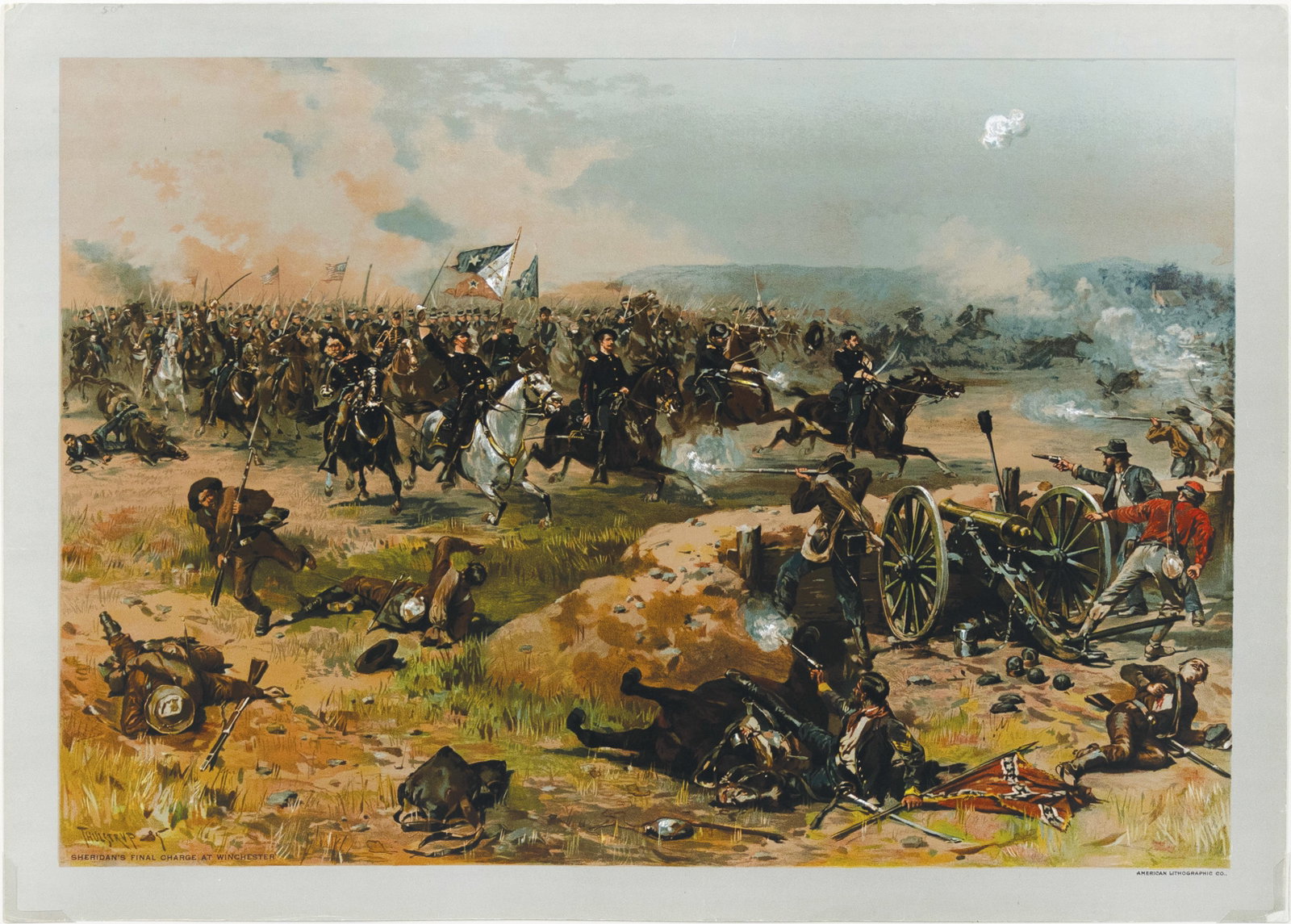Thulstrup's Civil War Chromolithograph of Sheridan's Final Charge at Winchester, VA (1 of 1)